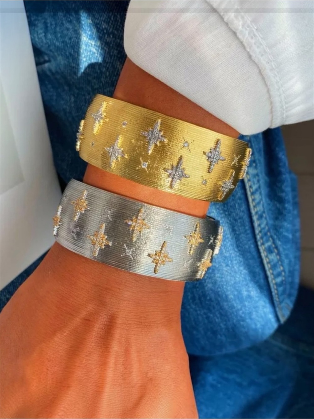 Star-Embellished Cuff Bracelets NWT